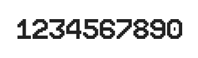 9×12数字点阵字体 ddN912AB1005
