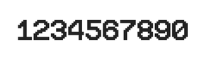9×12数字点阵字体 ddN912AB1050