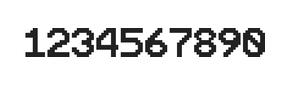 9×12数字点阵字体 ddN912AB1060