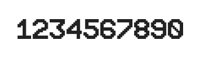 9×12数字点阵字体 ddN912AB1076