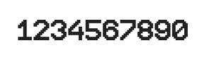 9×12数字点阵字体 ddN912AB1084