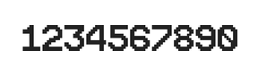 9×12数字点阵字体 ddN912AB1120