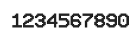9×12数字点阵字体 ddN912AB1160