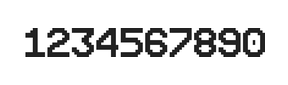 9×12数字点阵字体 ddN912AB1169