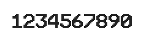 9×12数字点阵字体 ddN912AB1197