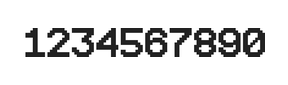 9×12数字点阵字体 ddN912AB1264