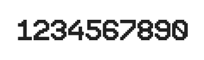 9×12数字点阵字体 ddN912AB1300