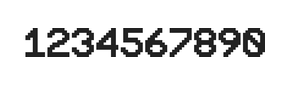 9×12数字点阵字体 ddN912AB1318