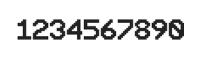 9×12数字点阵字体 ddN912AB1339