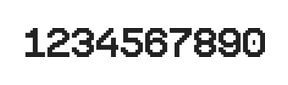 9×12数字点阵字体 ddN912AB1472