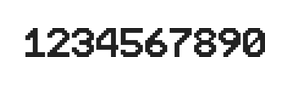 9×12数字点阵字体 ddN912AB1543
