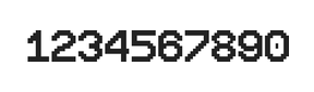 9×12数字点阵字体 ddN912AB1599