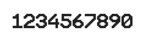 9×12数字点阵字体 ddN912AB1622