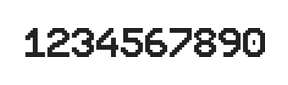 9×12数字点阵字体 ddN912AB1677