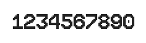 9×12数字点阵字体 ddN912AB1699