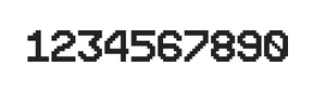 9×12数字点阵字体 ddN912AB1755