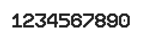 9×12数字点阵字体 ddN912AB1765