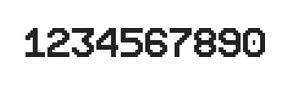 9×12数字点阵字体 ddN912AB1803