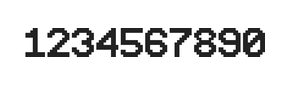 9×12数字点阵字体 ddN912AB1805
