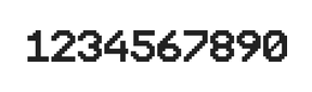 9×12数字点阵字体 ddN912AB1882