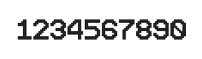 9×12数字点阵字体 ddN912AB1903