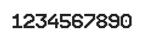 9×12数字点阵字体 ddN912AB1927