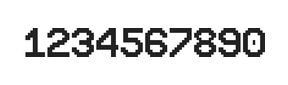 9×12数字点阵字体 ddN912AB1935