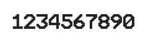 9×12数字点阵字体 ddN912AB1944