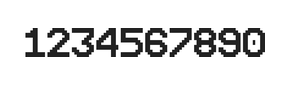 9×12数字点阵字体 ddN912AB1976