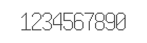 9×17数字点阵字体 ddN917AA0810