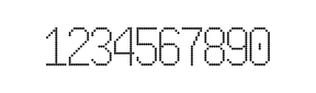 9×17数字点阵字体 ddN917AA1595